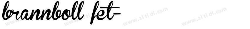 brannboll fet字体转换